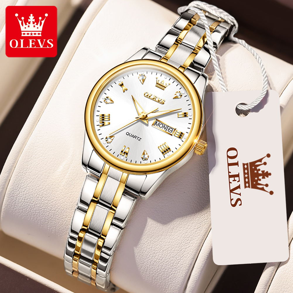 OLEVS 5563 New Fashion Women Q - đánh giá và giá Stainless Bracelet Diver