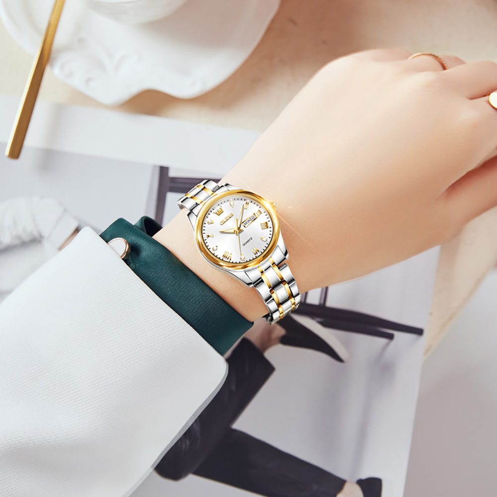 OLEVS 5563 New Fashion Women Q - đánh giá và giá Stainless Bracelet Diver