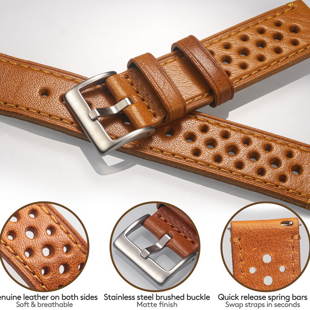 Hemsut Cowhide Watch Band Quic - đánh giá và giá Nato Strap Nylon